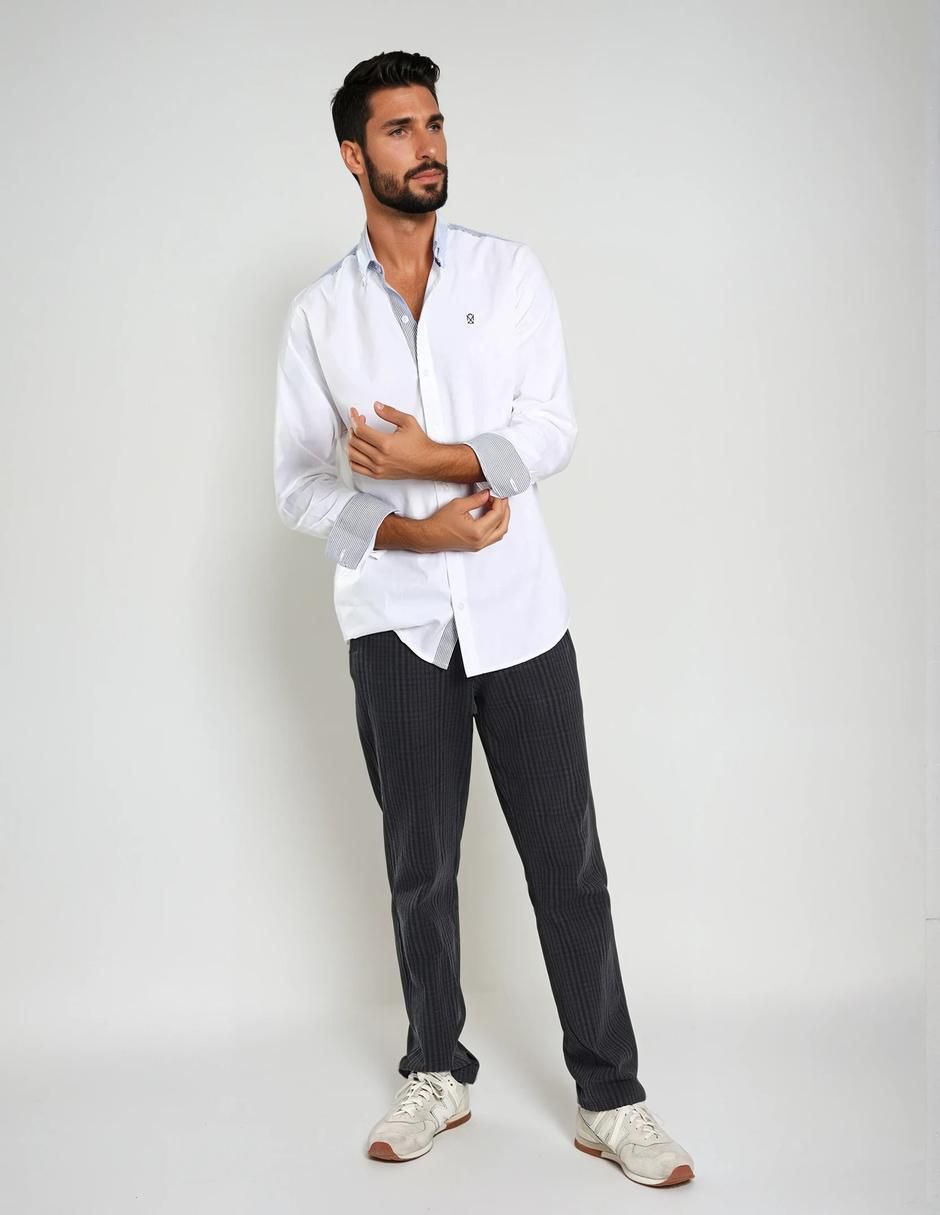 Camisa casual manga larga para hombre