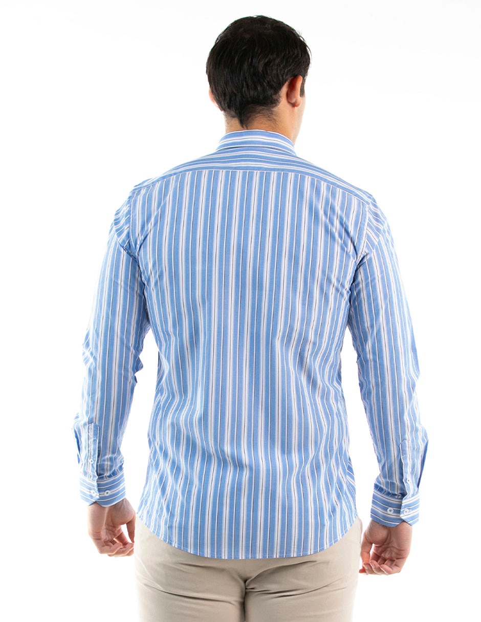 Camisa casual de algodón manga larga para hombre 4