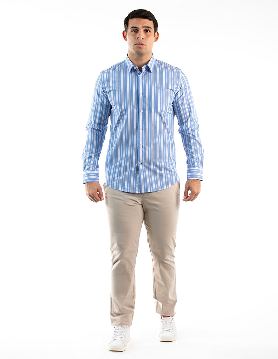 Camisa casual de algodón manga larga para hombre 3