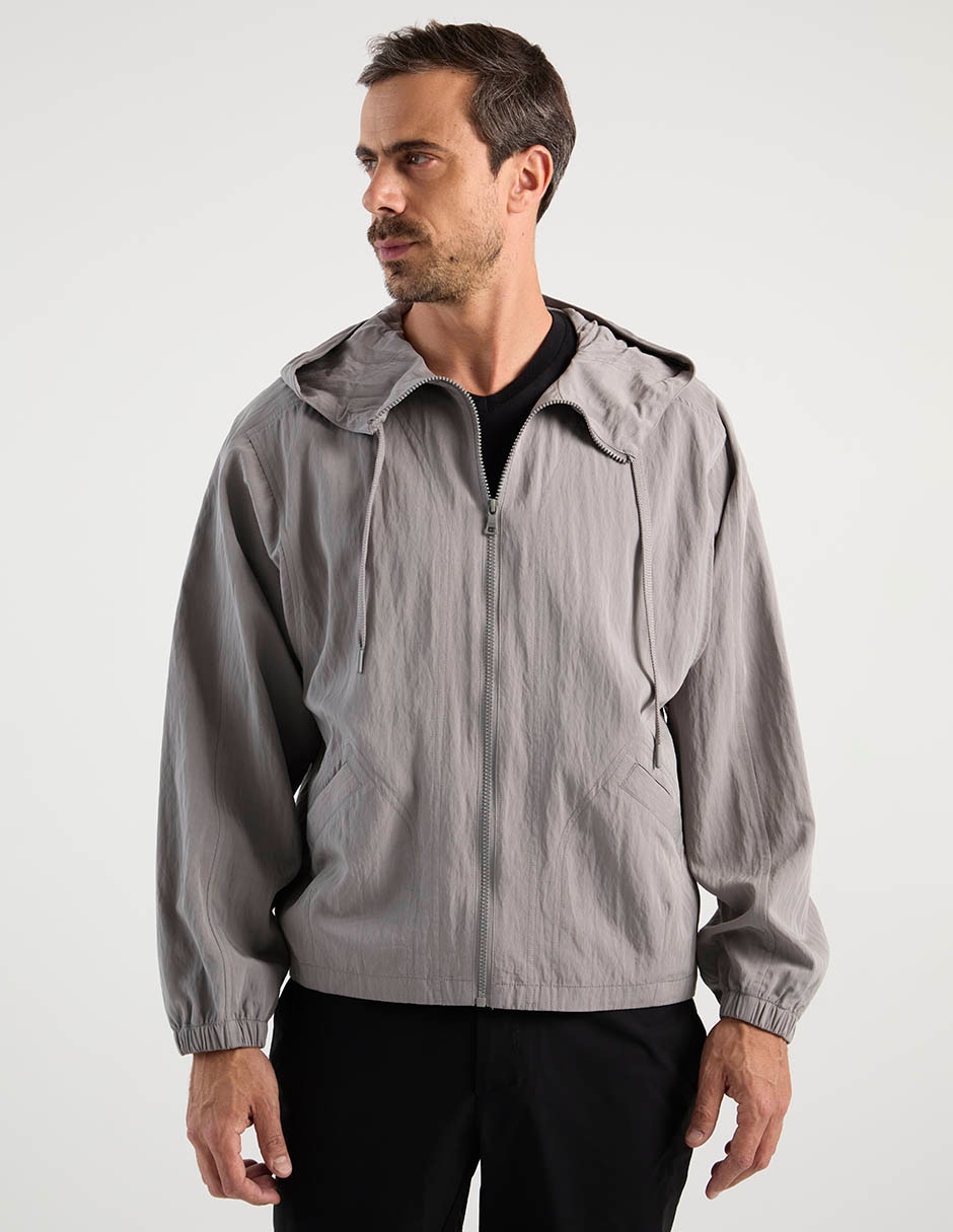 Chamarra rompevientos R Street con bolsillos para hombre