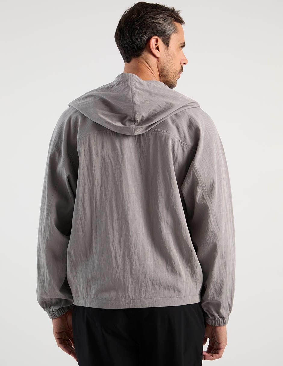 Chamarra rompevientos R Street con bolsillos para hombre