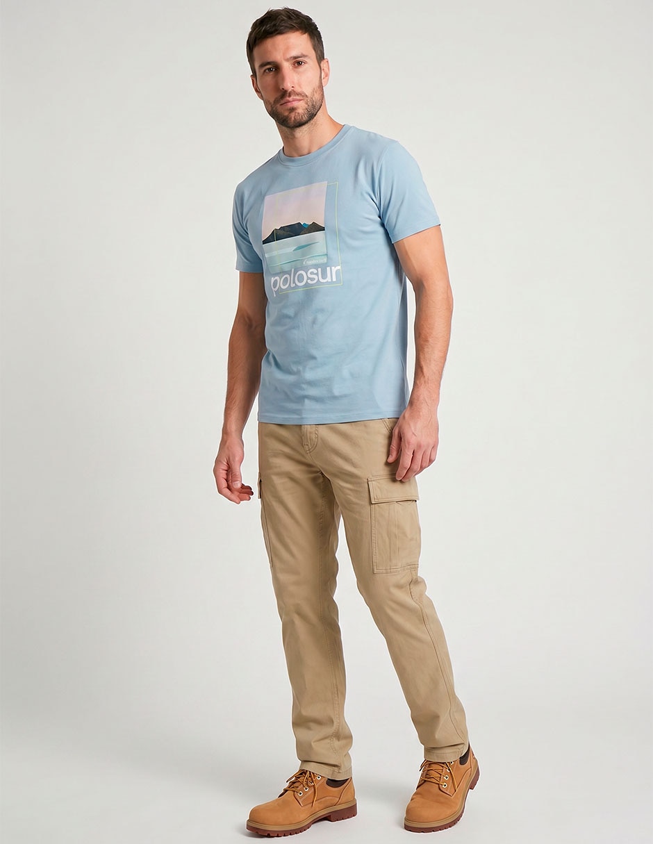 Playera polosur manga corta para hombre