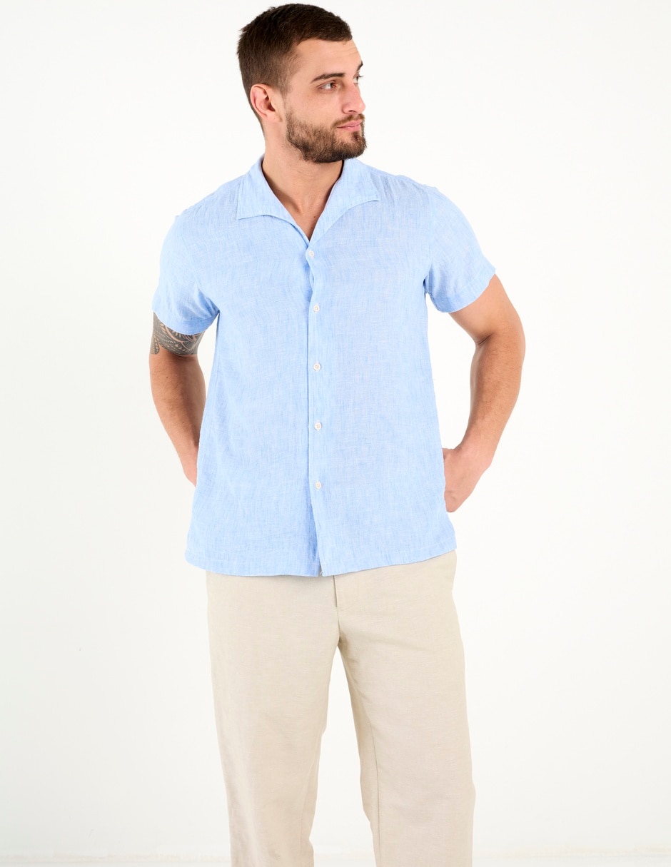 Camisa casual manga corta para hombre 5