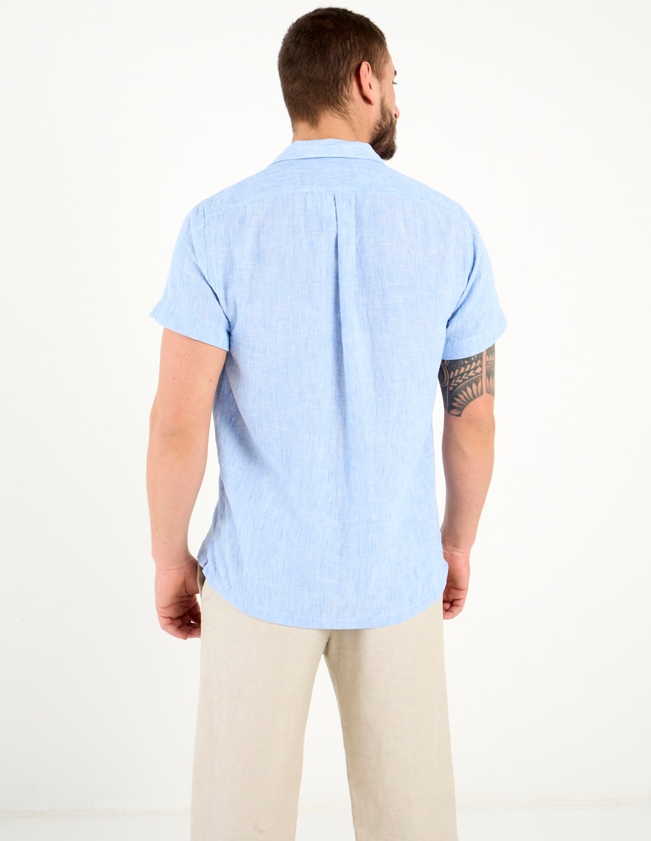 Camisa casual manga corta para hombre 6