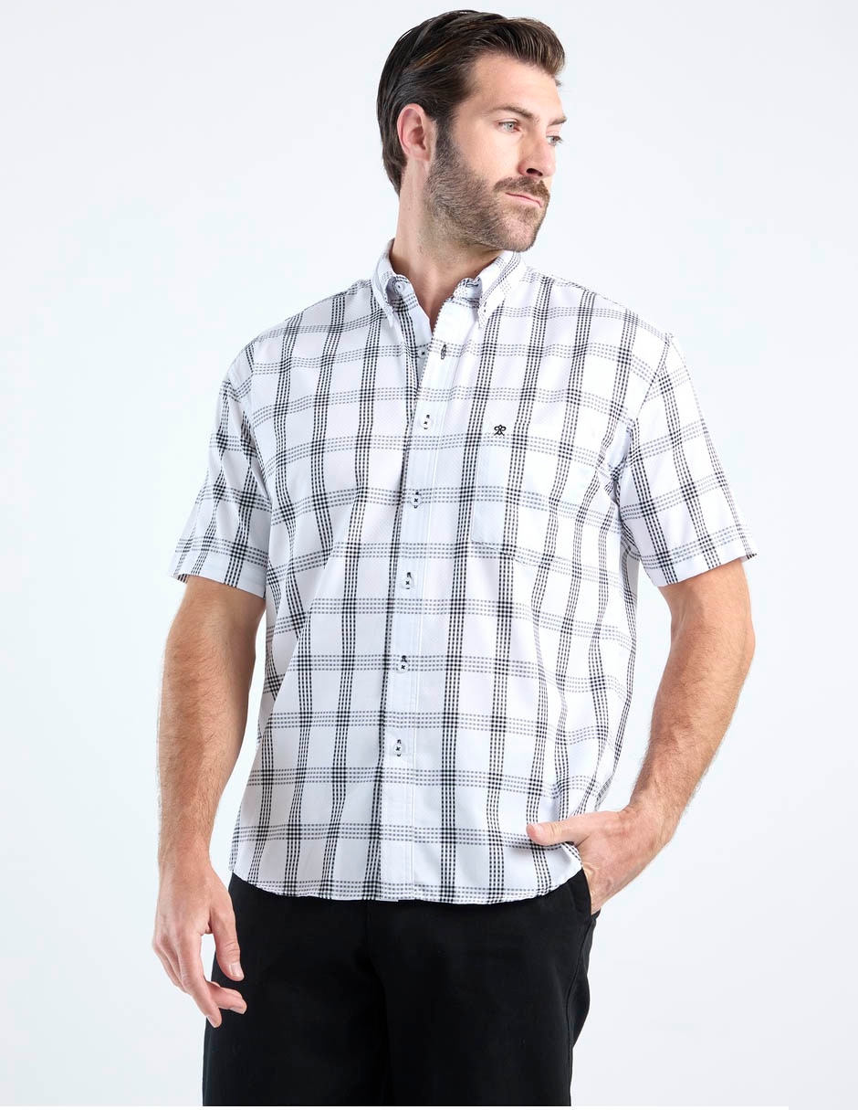 Camisa casual de algodón manga corta para hombre 7