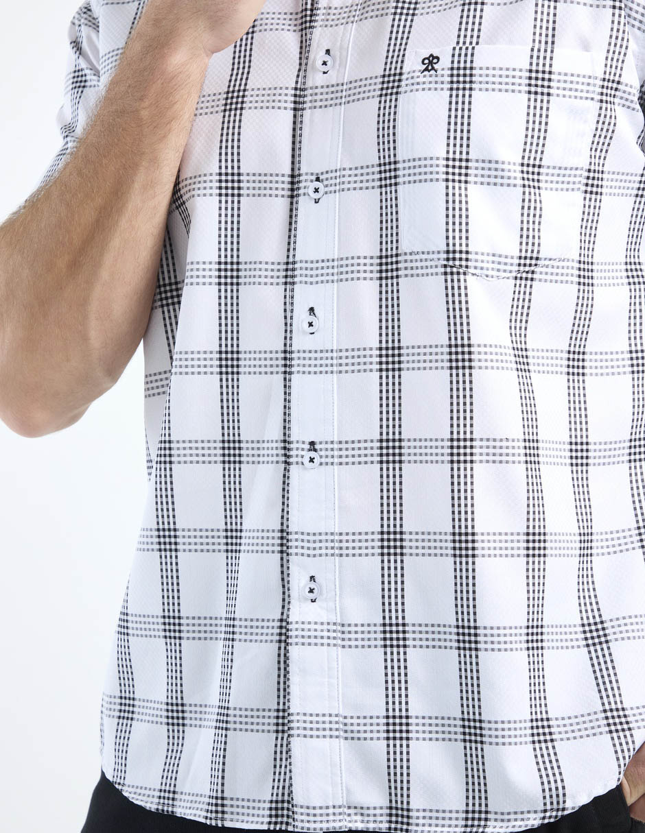 Camisa casual de algodón manga corta para hombre 10