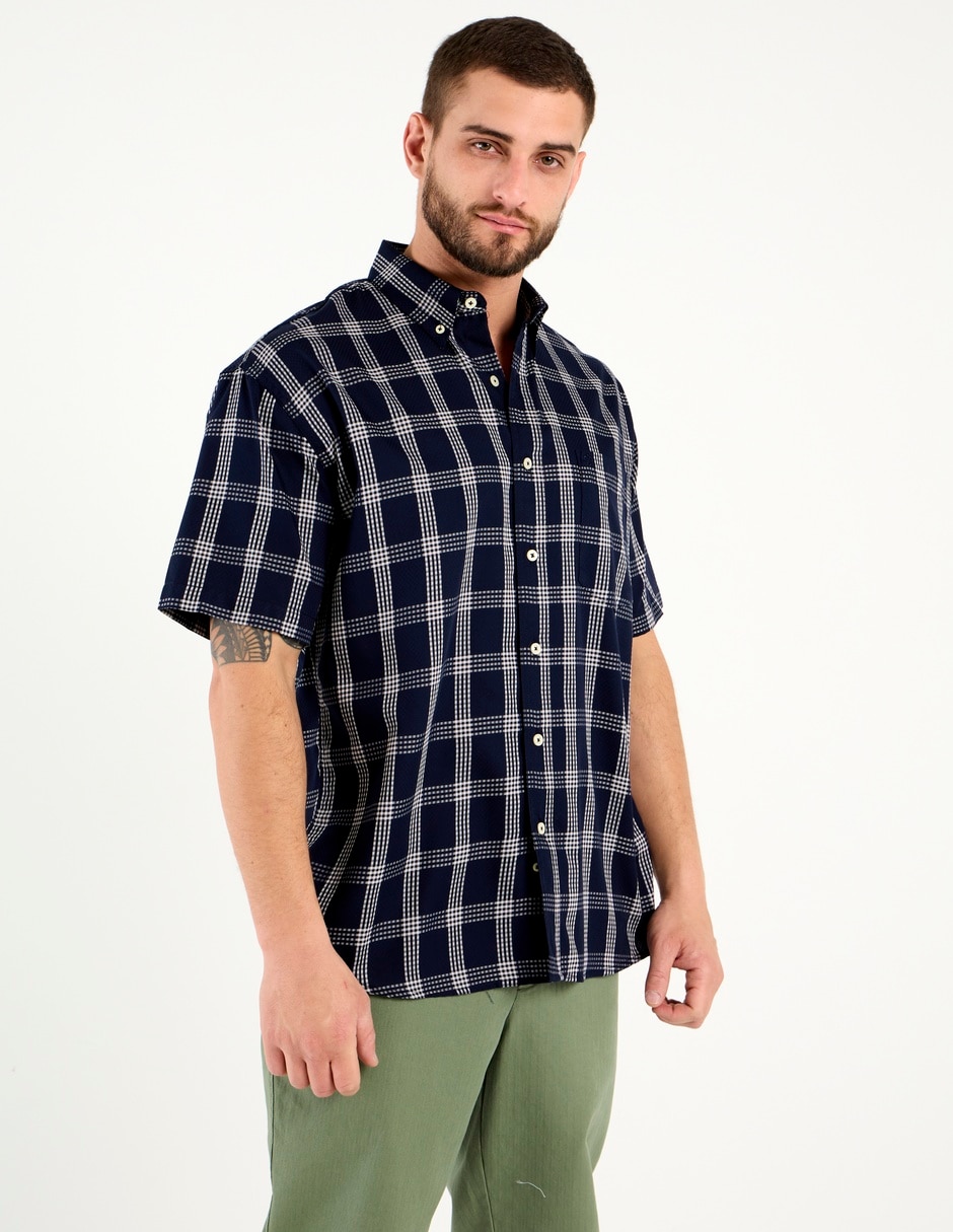 Camisa casual Cavalatti manga corta para hombre
