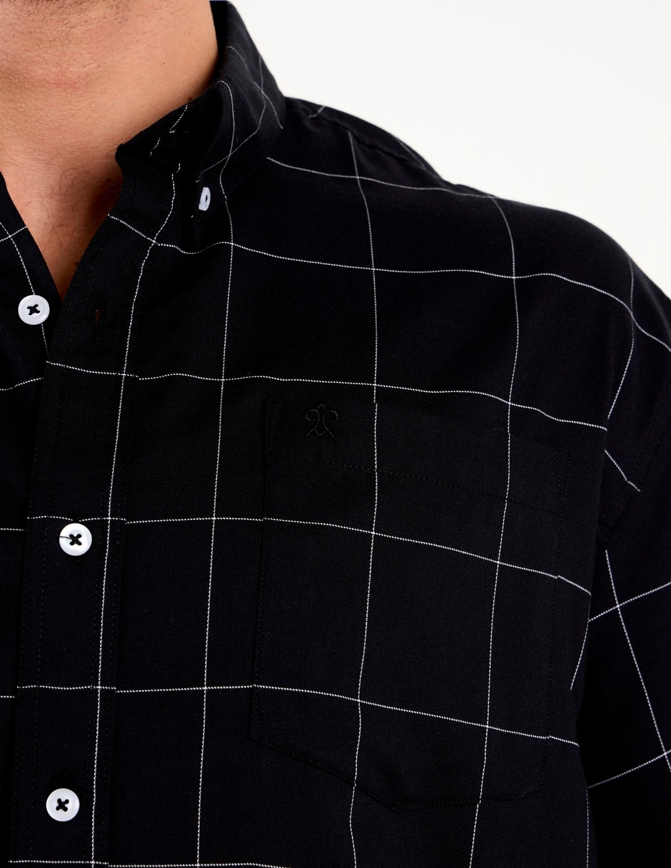 Camisa casual de algodón manga corta para hombre 9