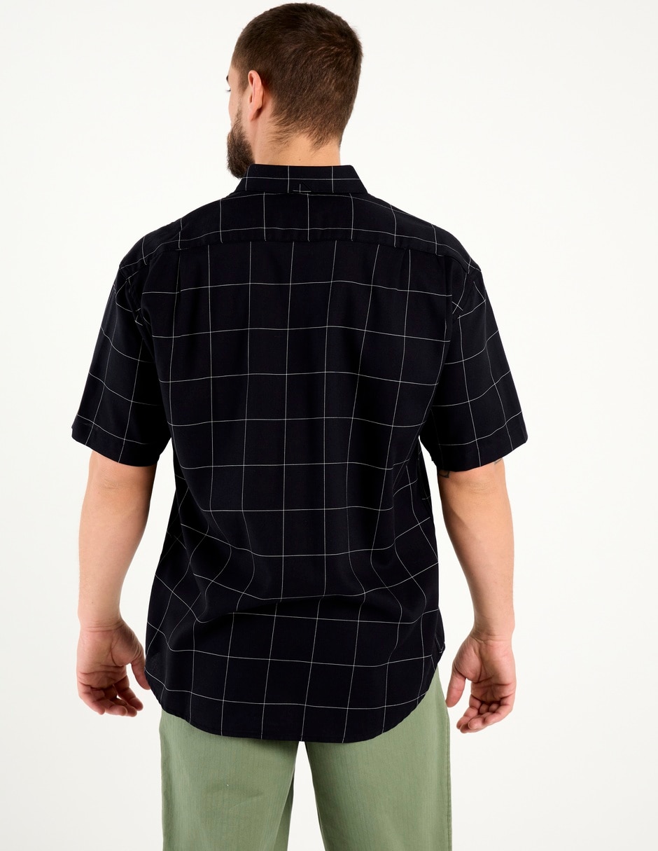 Camisa casual de algodón manga corta para hombre 11