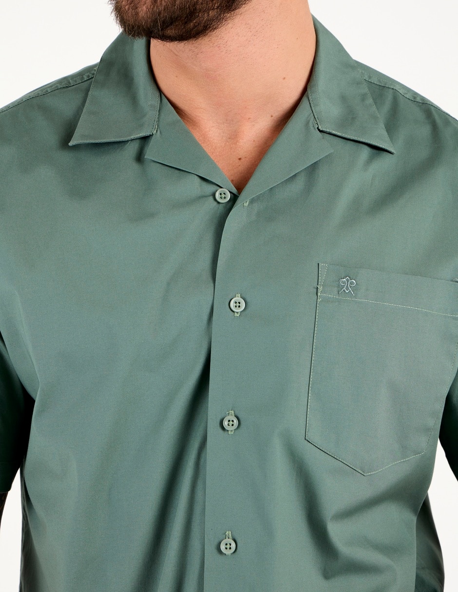 Camisa casual Cavalatti de algodón manga corta para hombre