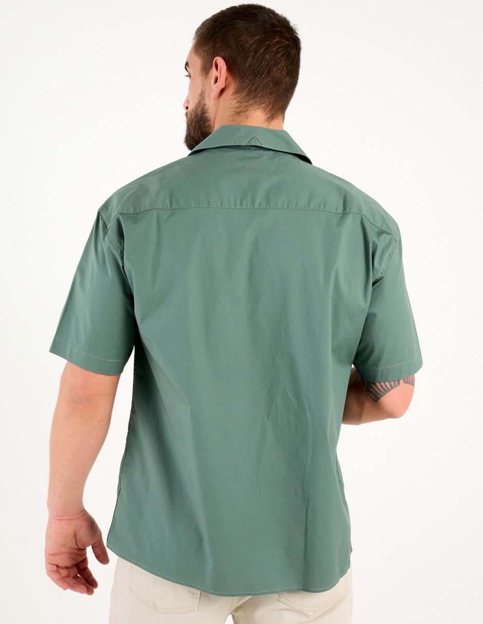 Camisa casual Cavalatti de algodón manga corta para hombre