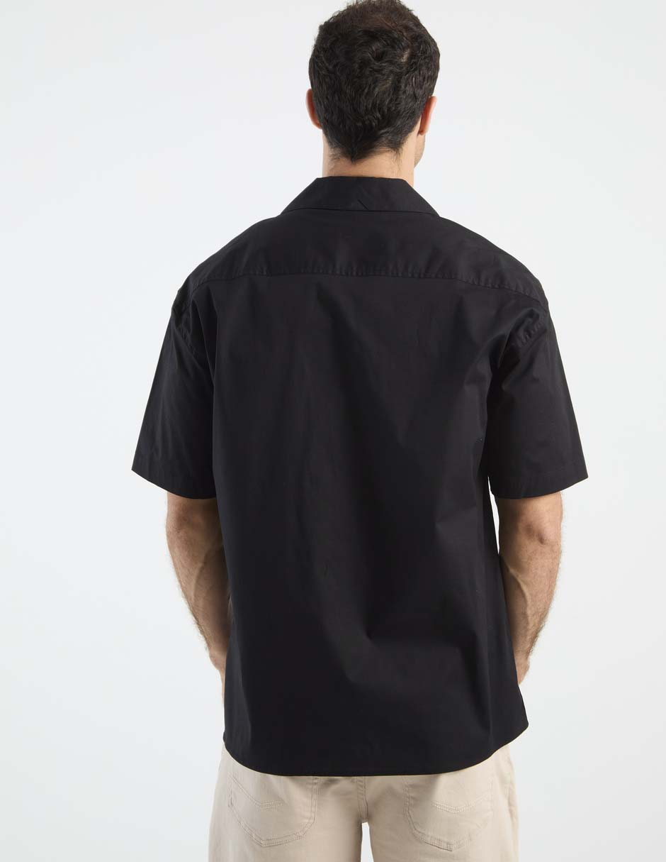 Camisa casual Cavalatti de algodón manga corta para hombre