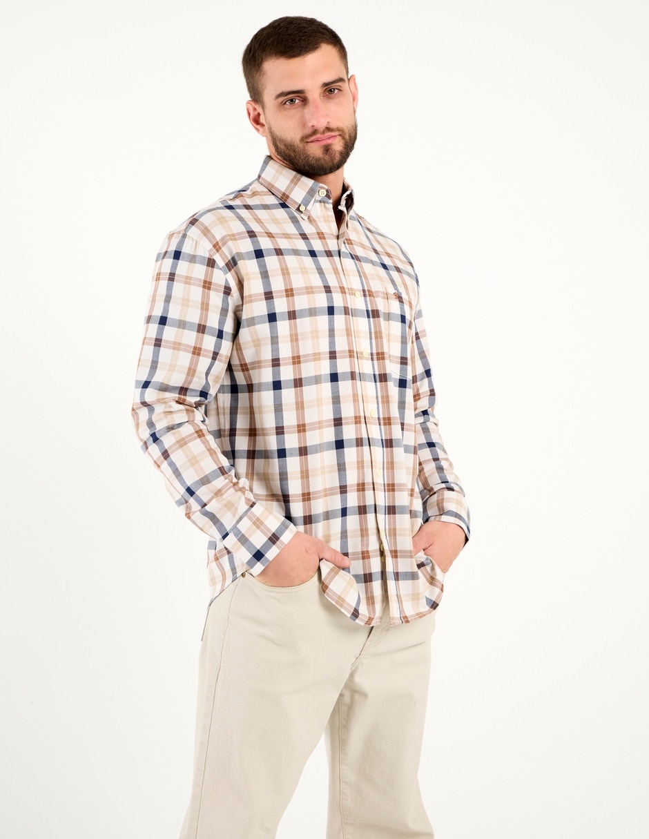 Camisa casual Cavalatti manga larga para hombre