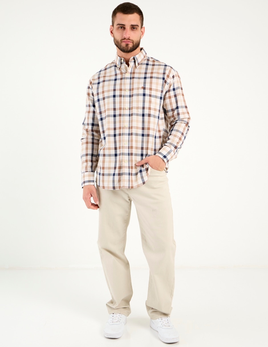 Camisa casual Cavalatti manga larga para hombre