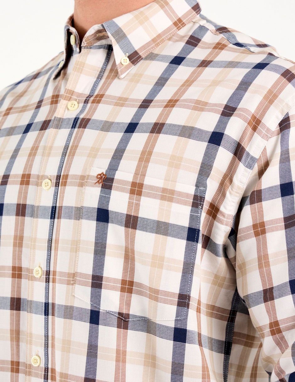 Camisa casual Cavalatti manga larga para hombre