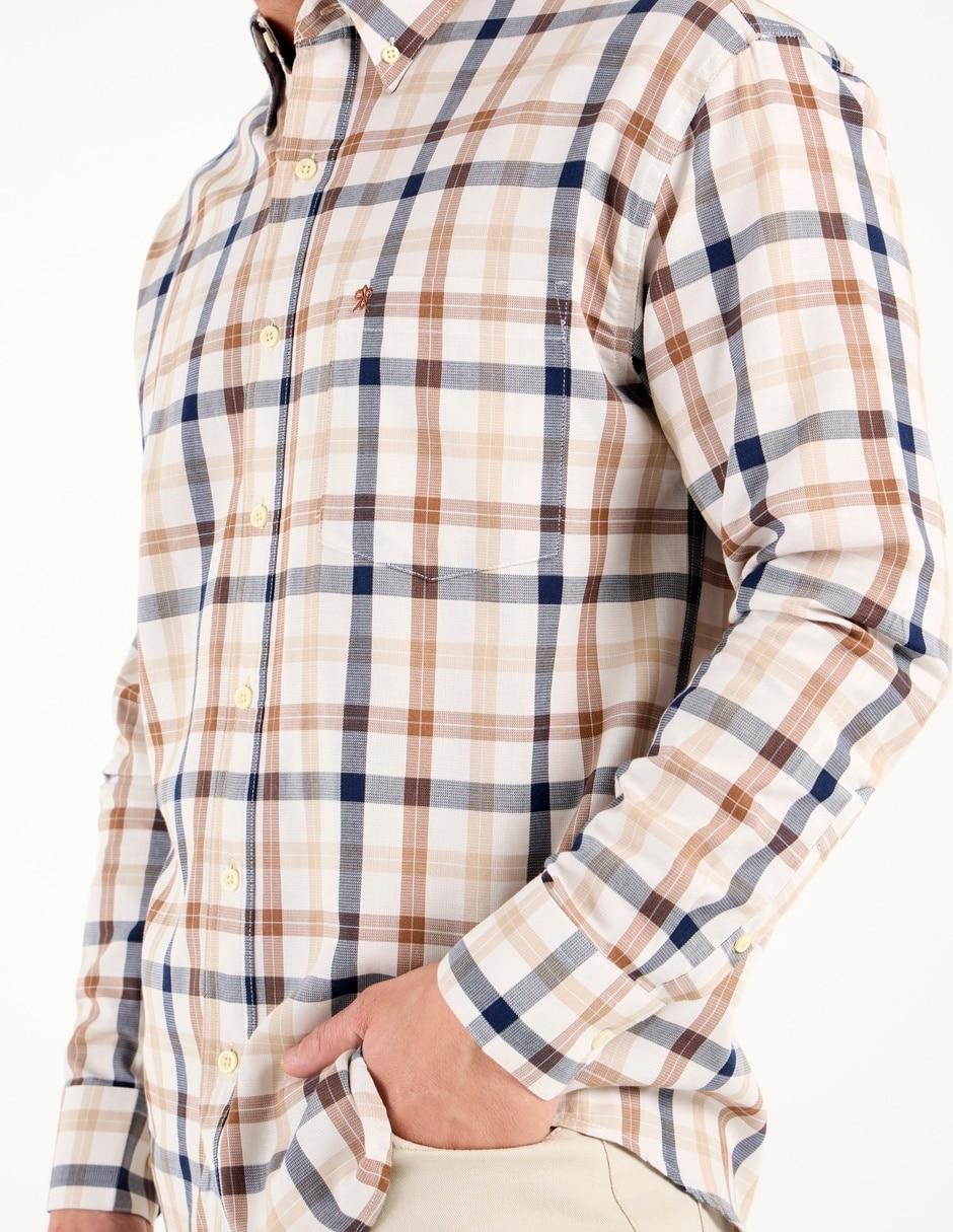 Camisa casual Cavalatti manga larga para hombre