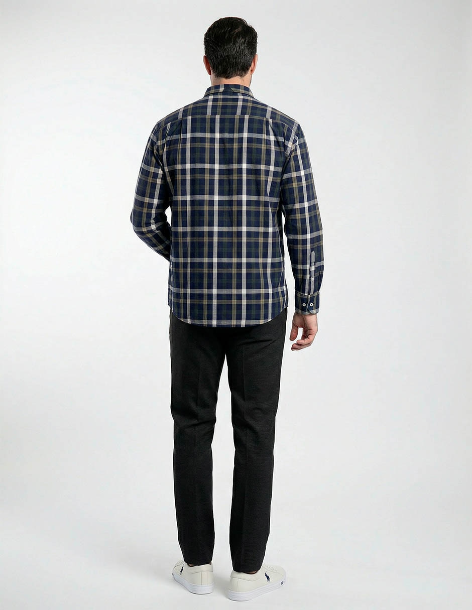 Camisa casual Cavalatti manga larga para hombre