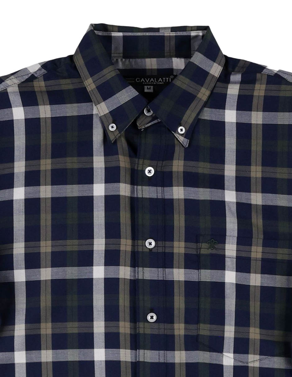 Camisa casual Cavalatti manga larga para hombre