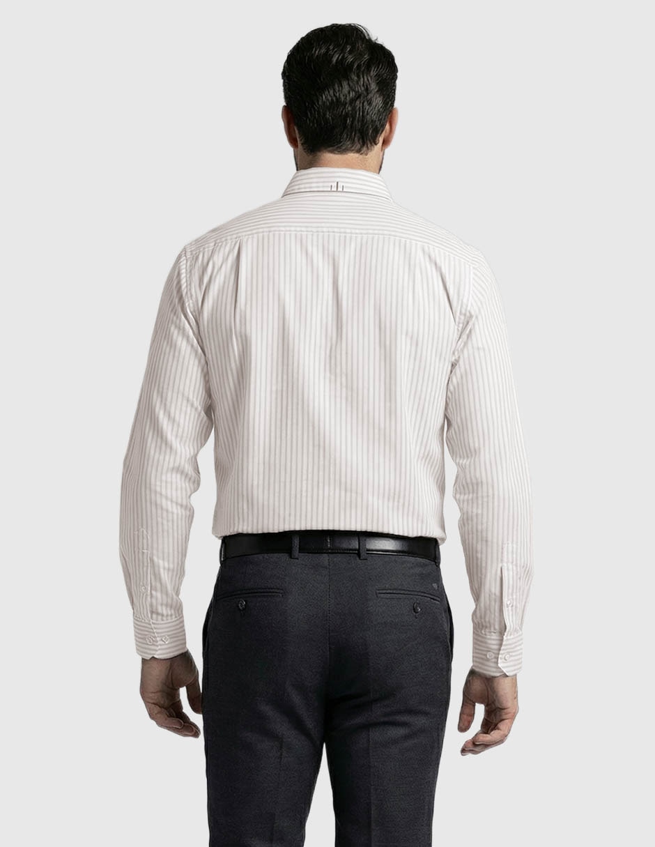 Camisa casual Cavalatti de algodón manga larga para hombre