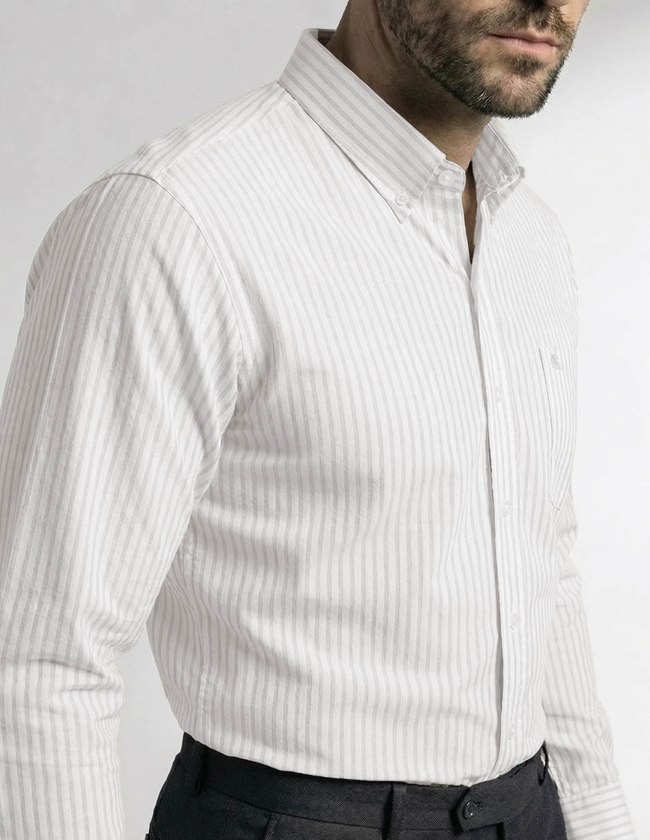 Camisa casual Cavalatti de algodón manga larga para hombre