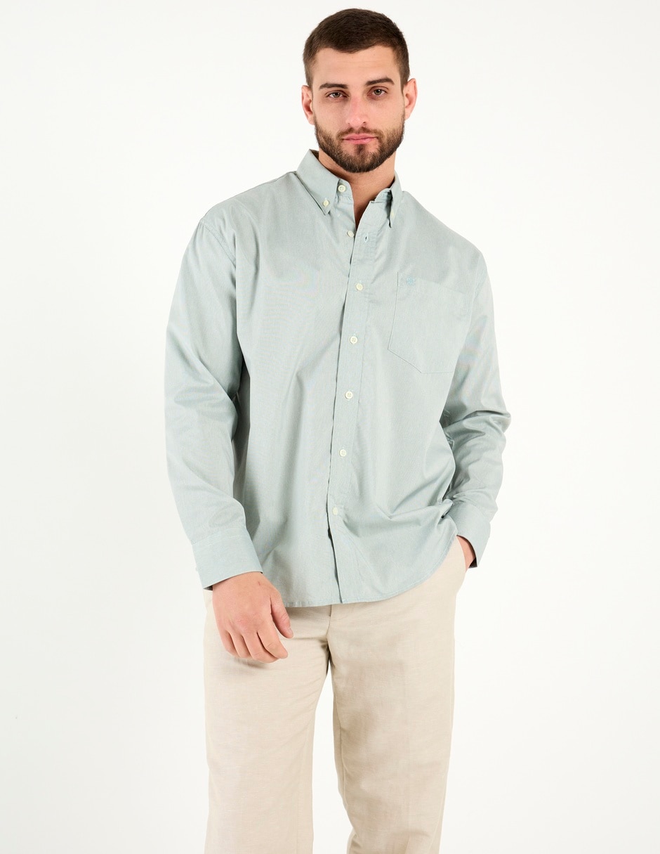 Camisa casual Cavalatti manga larga para hombre