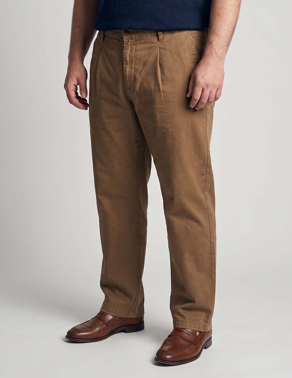 Pantal—n Casual Chino Regular De Algod—n Para Hombre