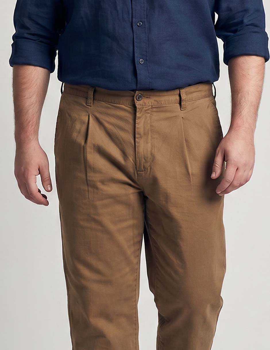 Pantal—n Casual Chino Regular De Algod—n Para Hombre 3