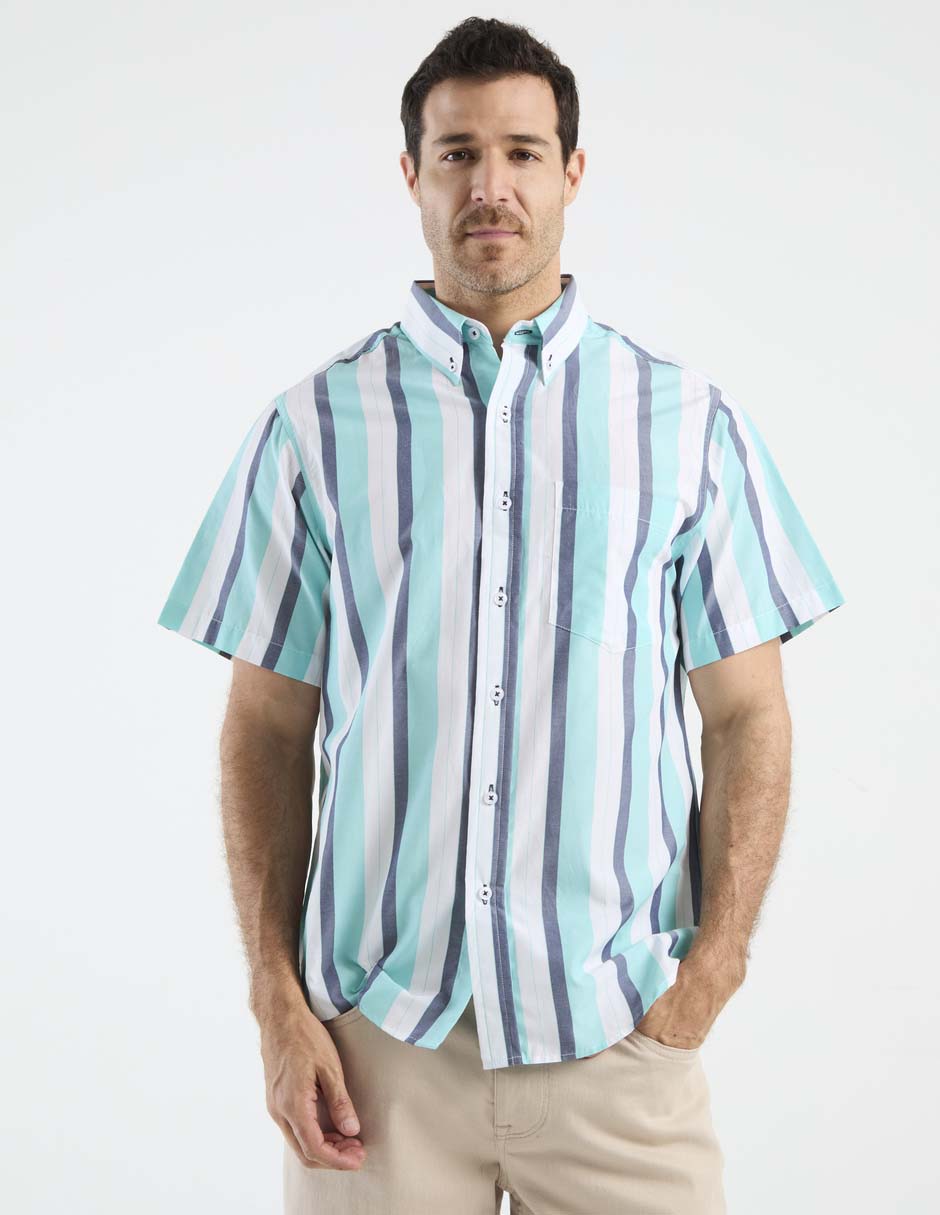 Camisa casual manga corta para hombre 1