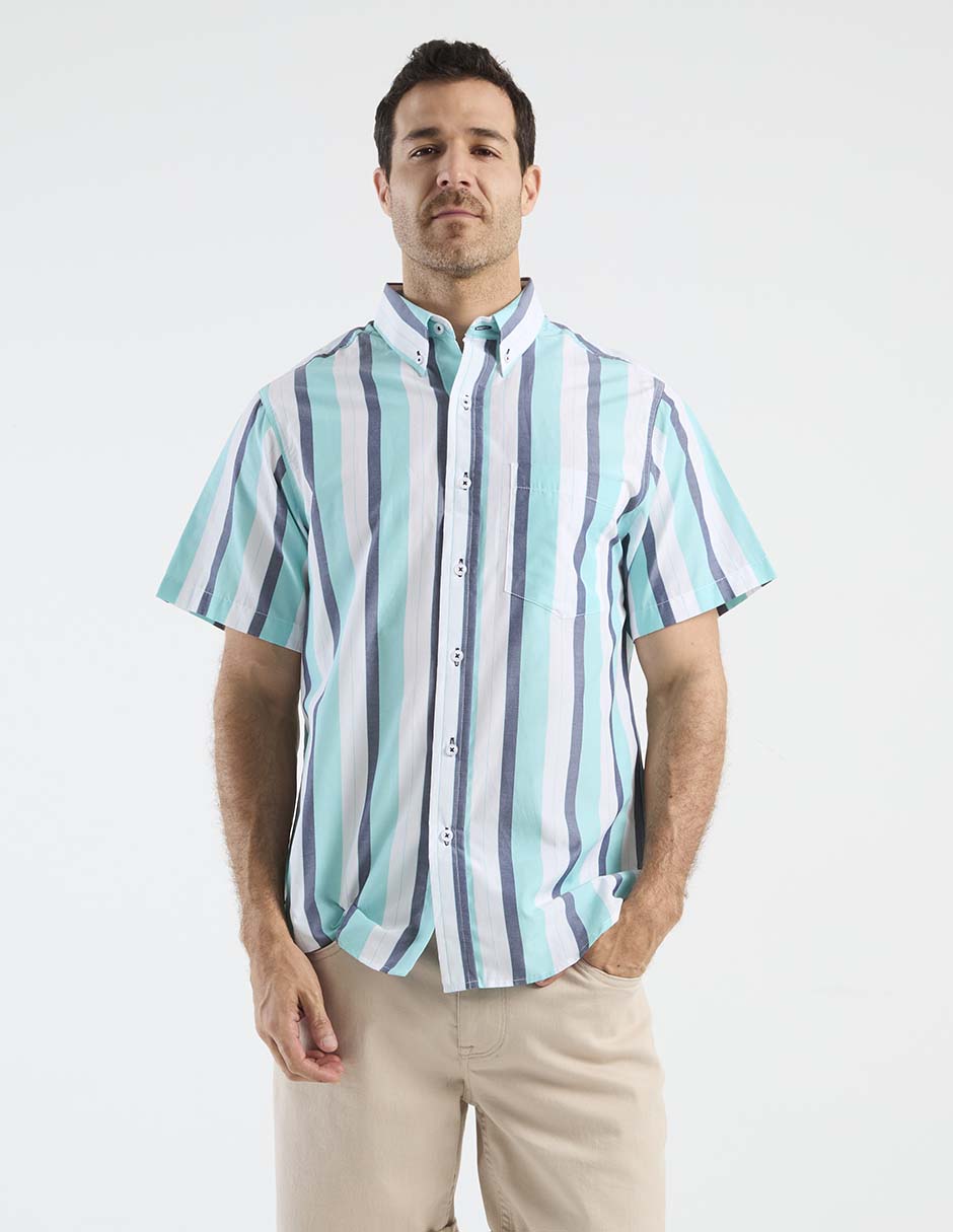 Camisa casual manga corta para hombre 7