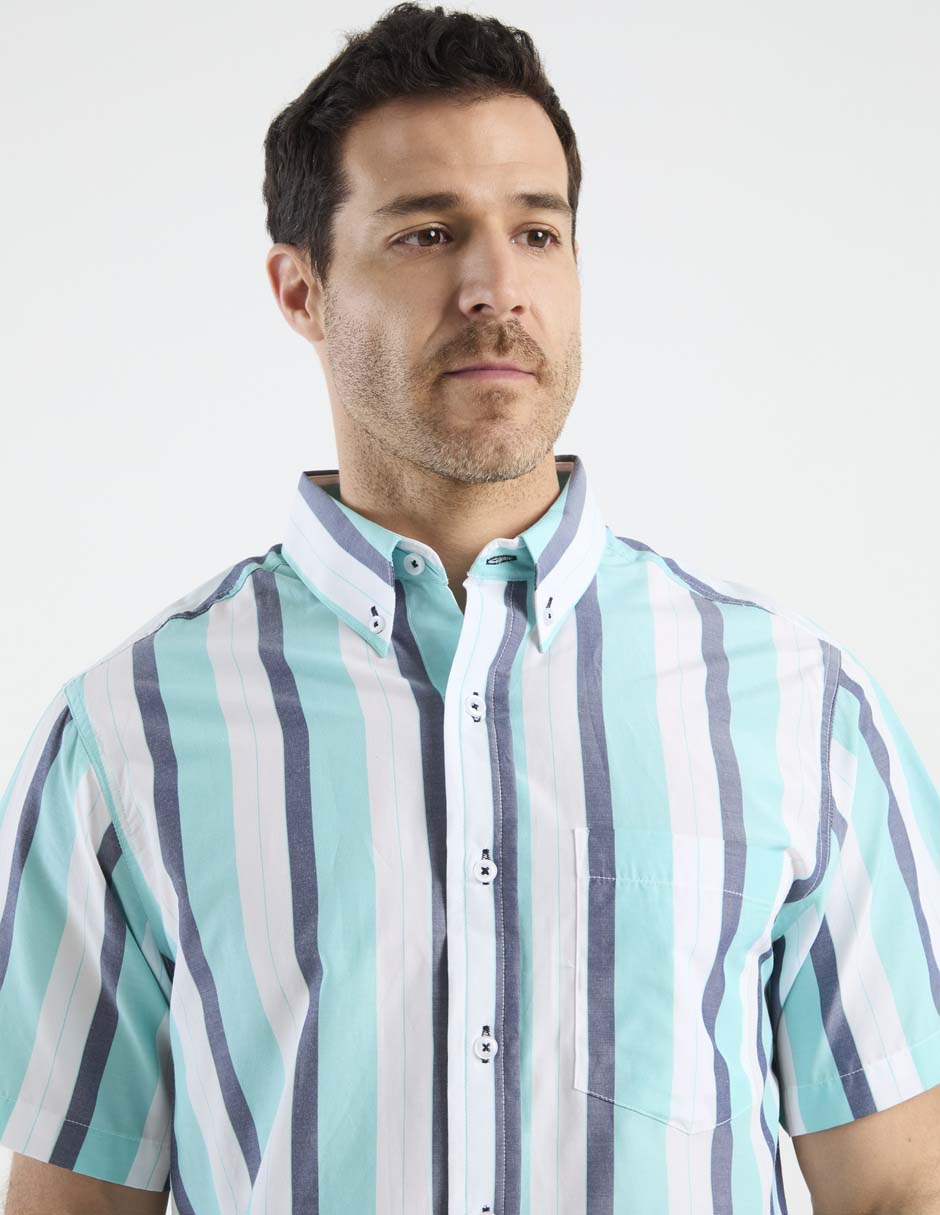 Camisa casual manga corta para hombre 9