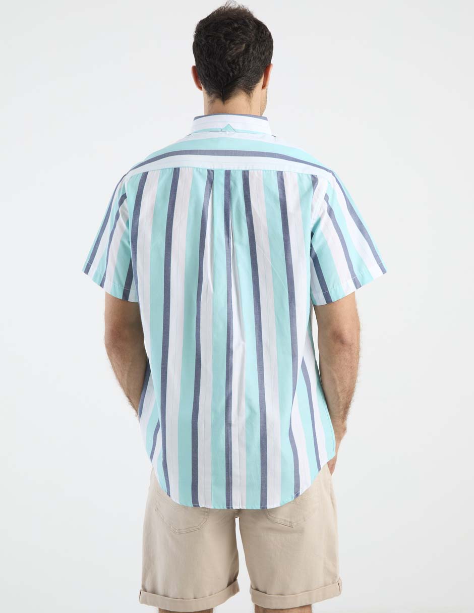 Camisa casual manga corta para hombre 11