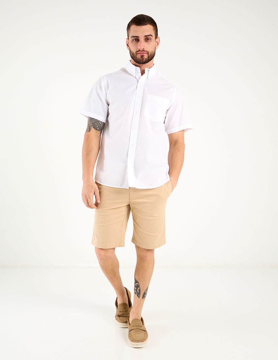 Camisa casual de algodón manga corta para hombre 1