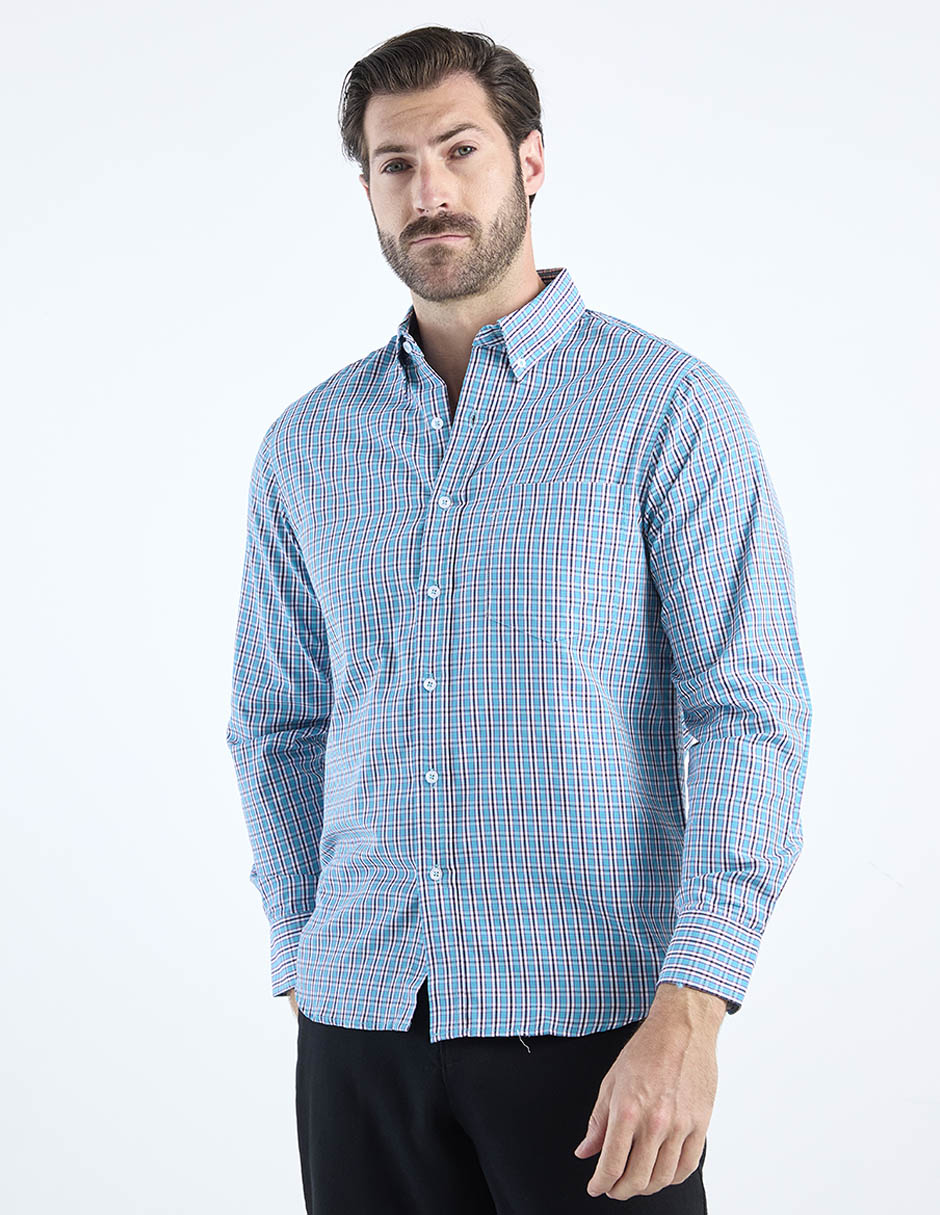 Camisa casual manga larga para hombre 2