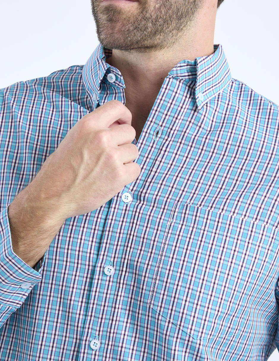 Camisa casual manga larga para hombre 4