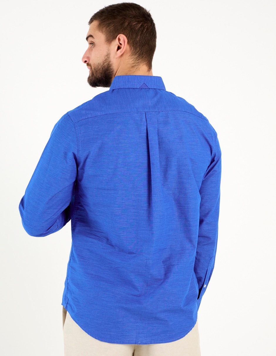 Camisa casual manga larga para hombre 6