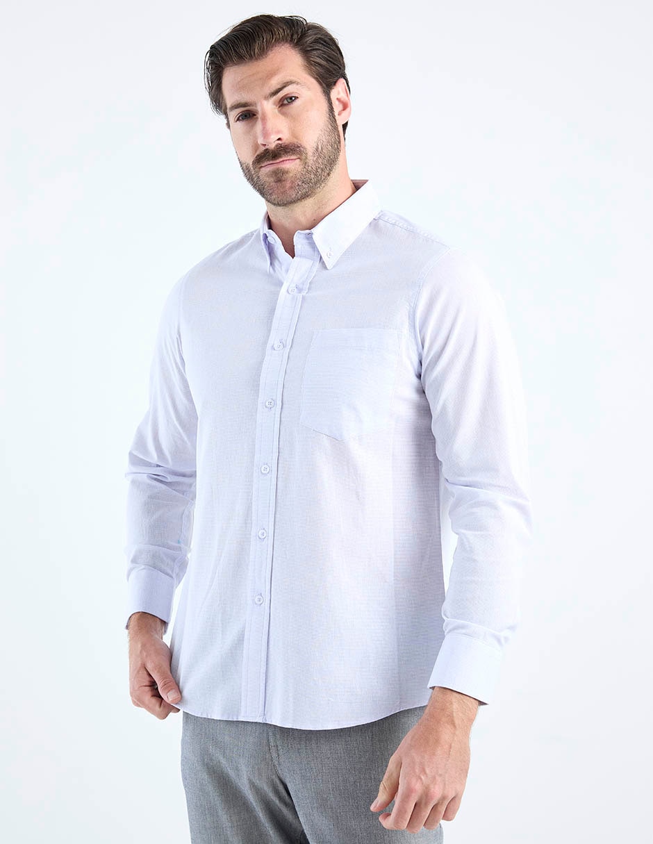 Camisa casual de algodón manga larga para hombre 2