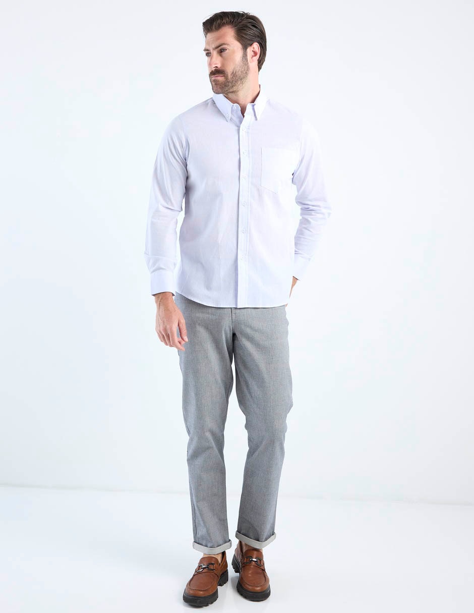 Camisa casual de algodón manga larga para hombre 3
