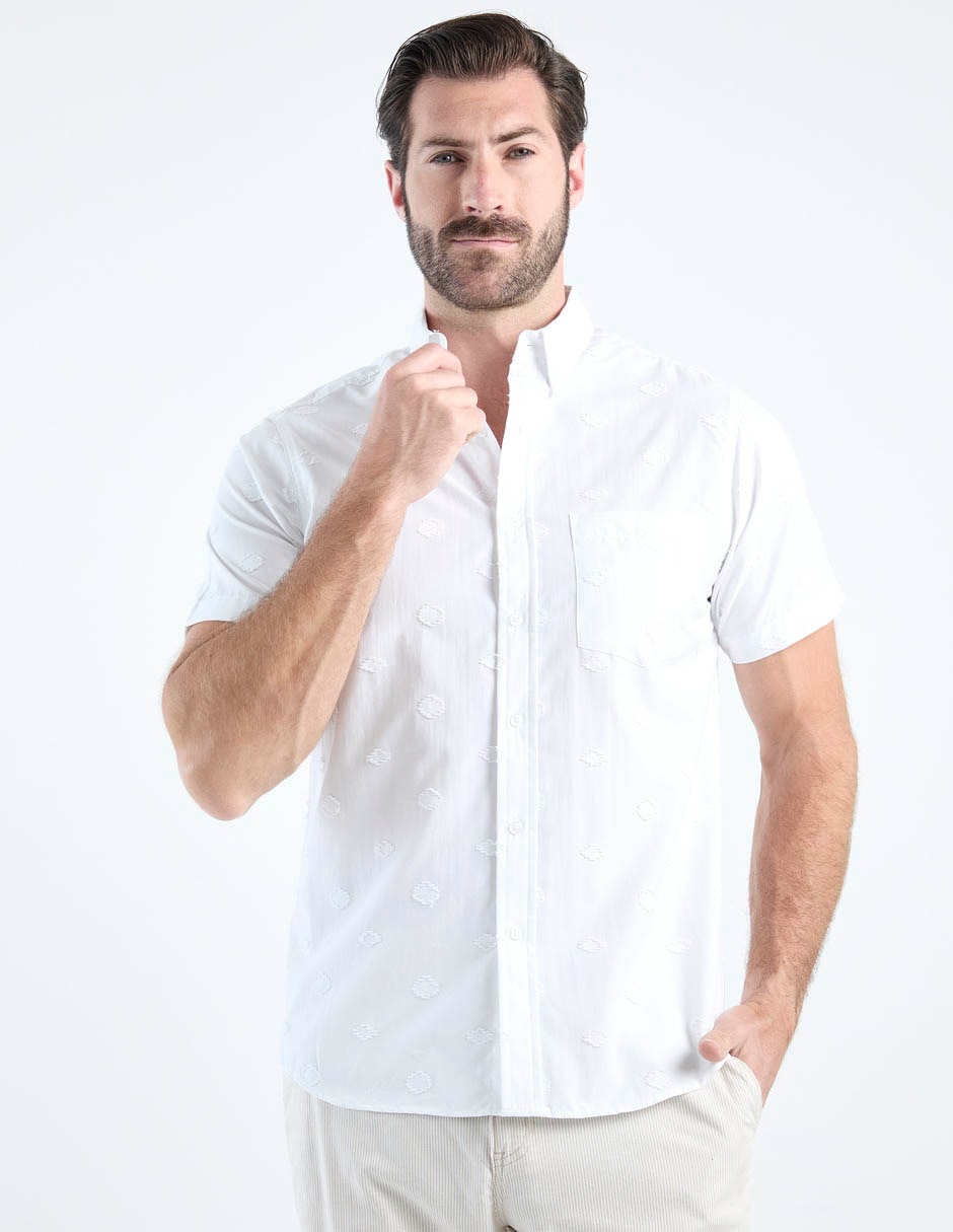Camisa casual de algodón manga corta para hombre 1