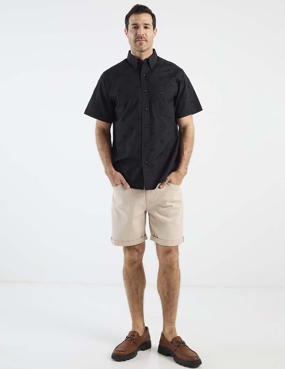 Camisa casual manga corta para hombre 8