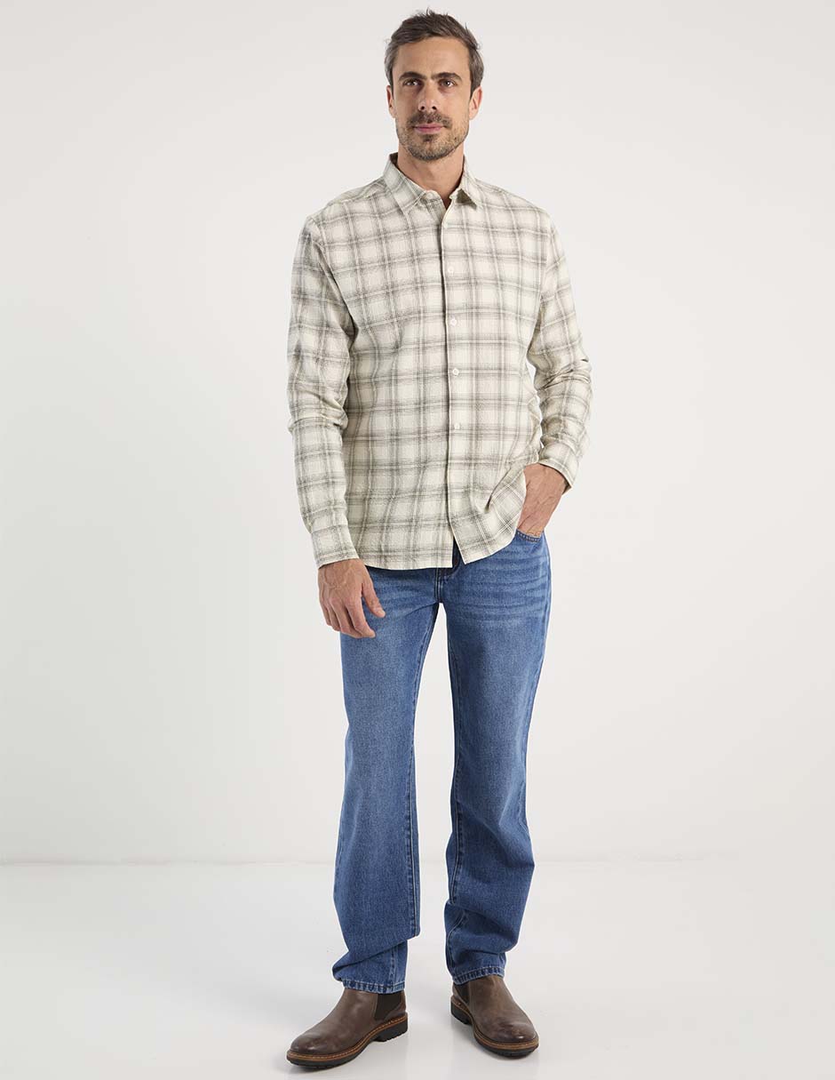 Jeans regular lavado obscuro para hombre 2