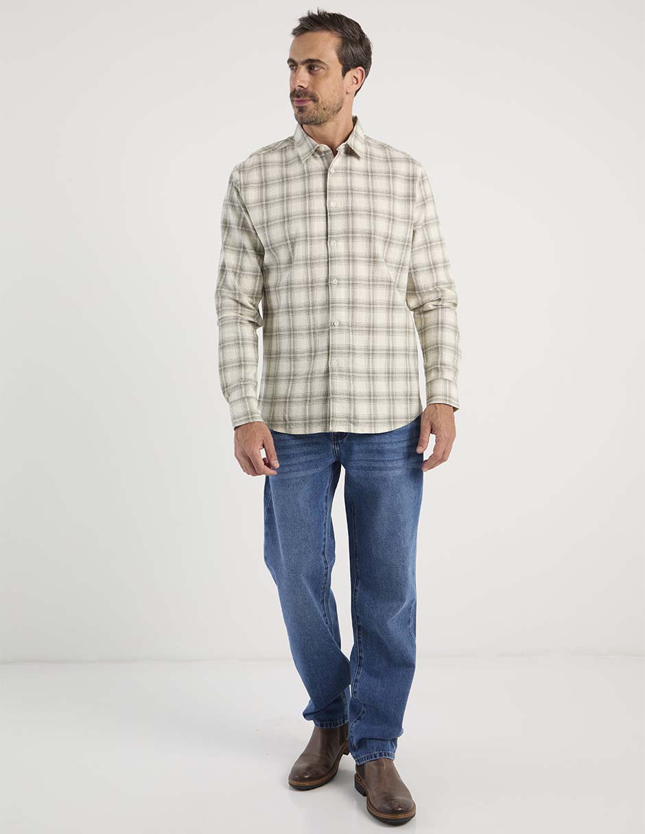 Jeans regular lavado obscuro para hombre 3