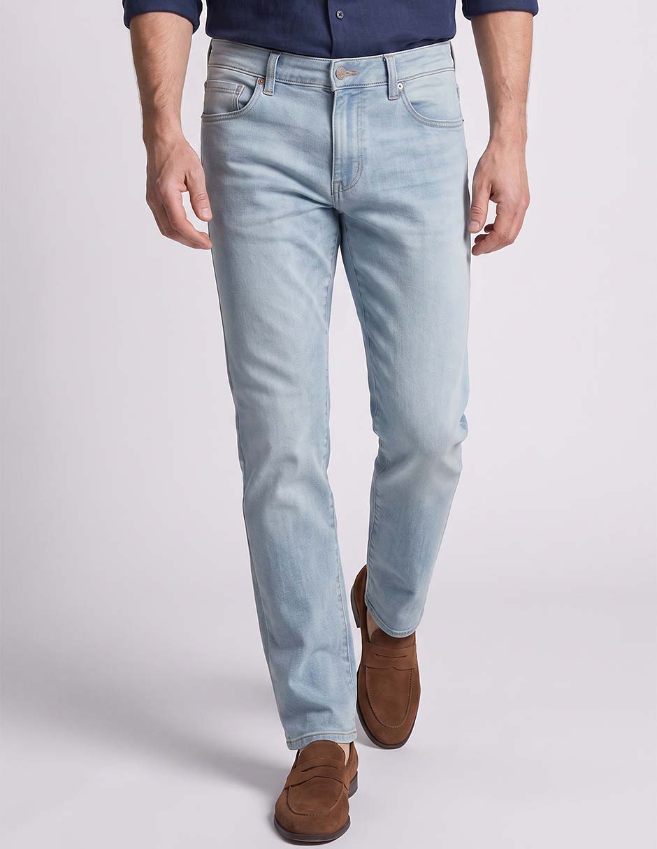 Jeans slim lavado claro para hombre Jeans slim lavado claro para hombre