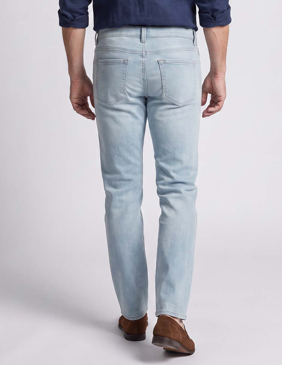 Jeans slim lavado claro para hombre 3
