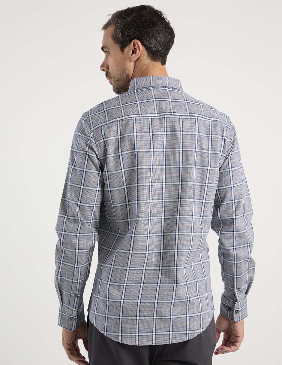Camisa casual manga larga para hombre 6