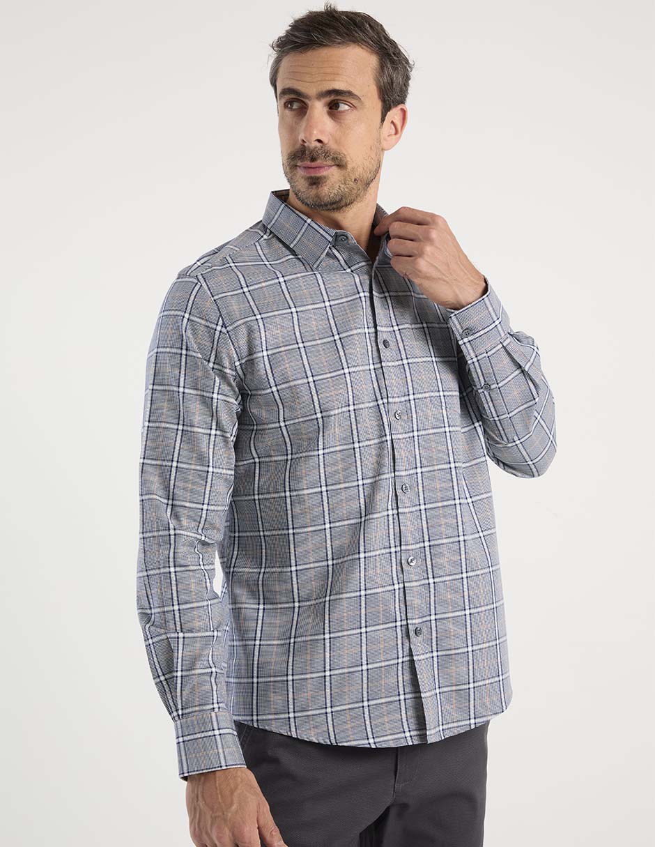 Camisa casual manga larga para hombre 2