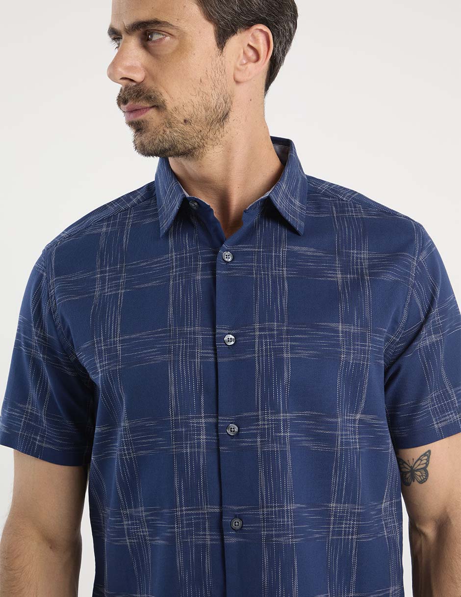 Camisa casual de algodón manga corta para hombre 4