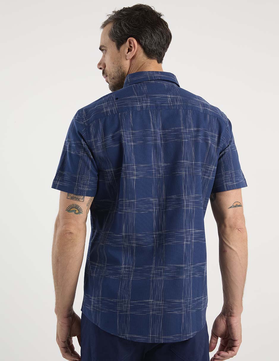 Camisa casual de algodón manga corta para hombre 6