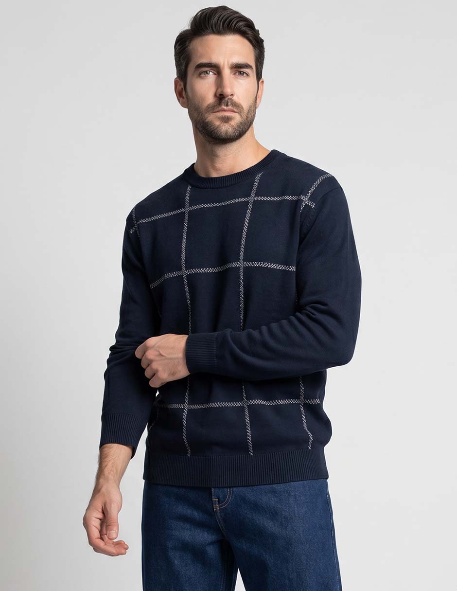 Suéter cuello redondo para hombre