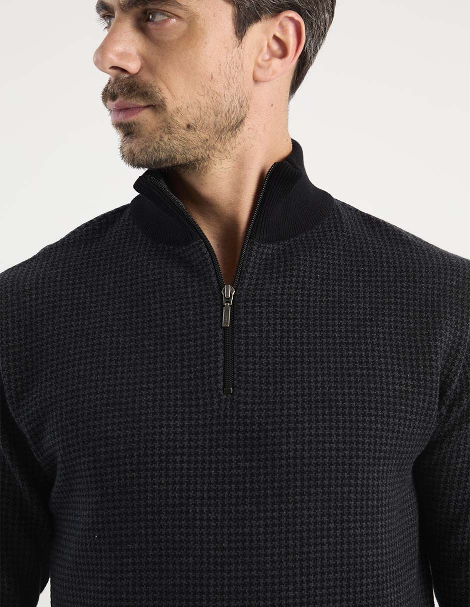 Suéter cuello con cierre para hombre 4