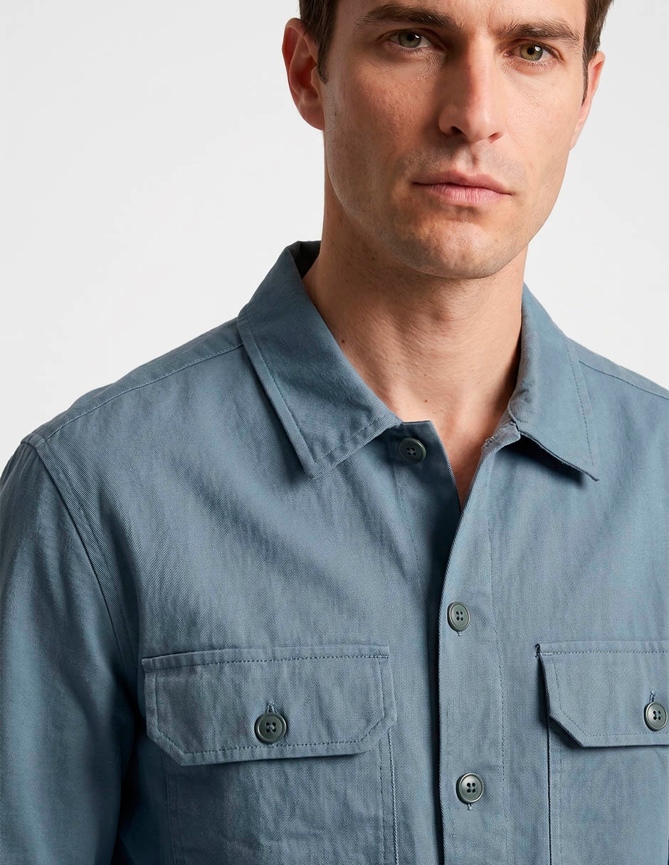 Sobrecamisa casual manga larga para hombre
